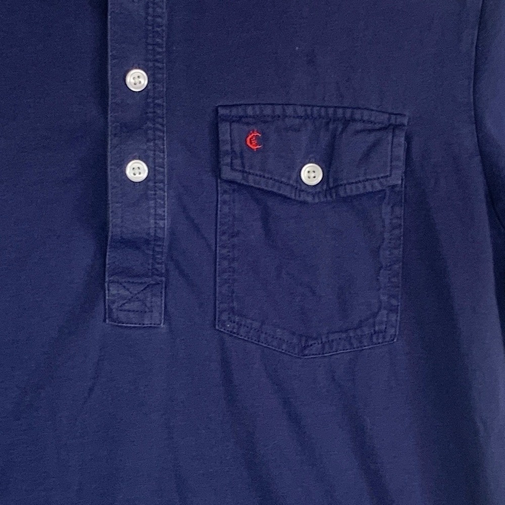 Criquet Polo Shirt Small Navy Blue Pima Cotton Pocket Classic Casual Golf S/S - Picture 3 of 8